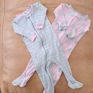 Set of Two Gerber Footed Pajamas